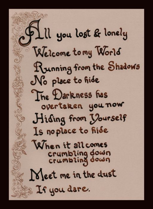 Calligraphy by Kathy Nutt